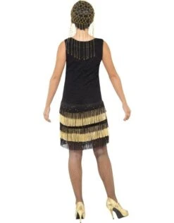 1920's Fringed Flapper Charleston Kostuum, Zwart -Vakantie Kledingwinkel 1920s fringed flapper charleston kostuum zwart 2