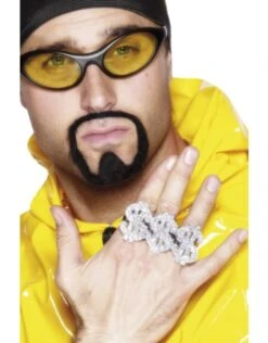 3 In 1 Dollar Rapper Ring, Zilver