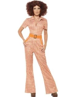 Authentiek Jaren 70 Dameskostuum, Oranje