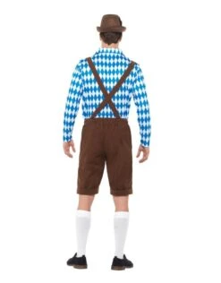 Bavarian Kostuum Blauw/Bruin Voor Heren -Vakantie Kledingwinkel bavarian kostuum blauw bruin voor heren 3