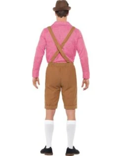 Bavarian Kostuum Rood/Bruin Voor Heren -Vakantie Kledingwinkel bavarian kostuum rood bruin voor heren 3