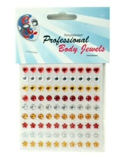 Body Jewels 90 St Assortie Model, Rood-wit-geel,