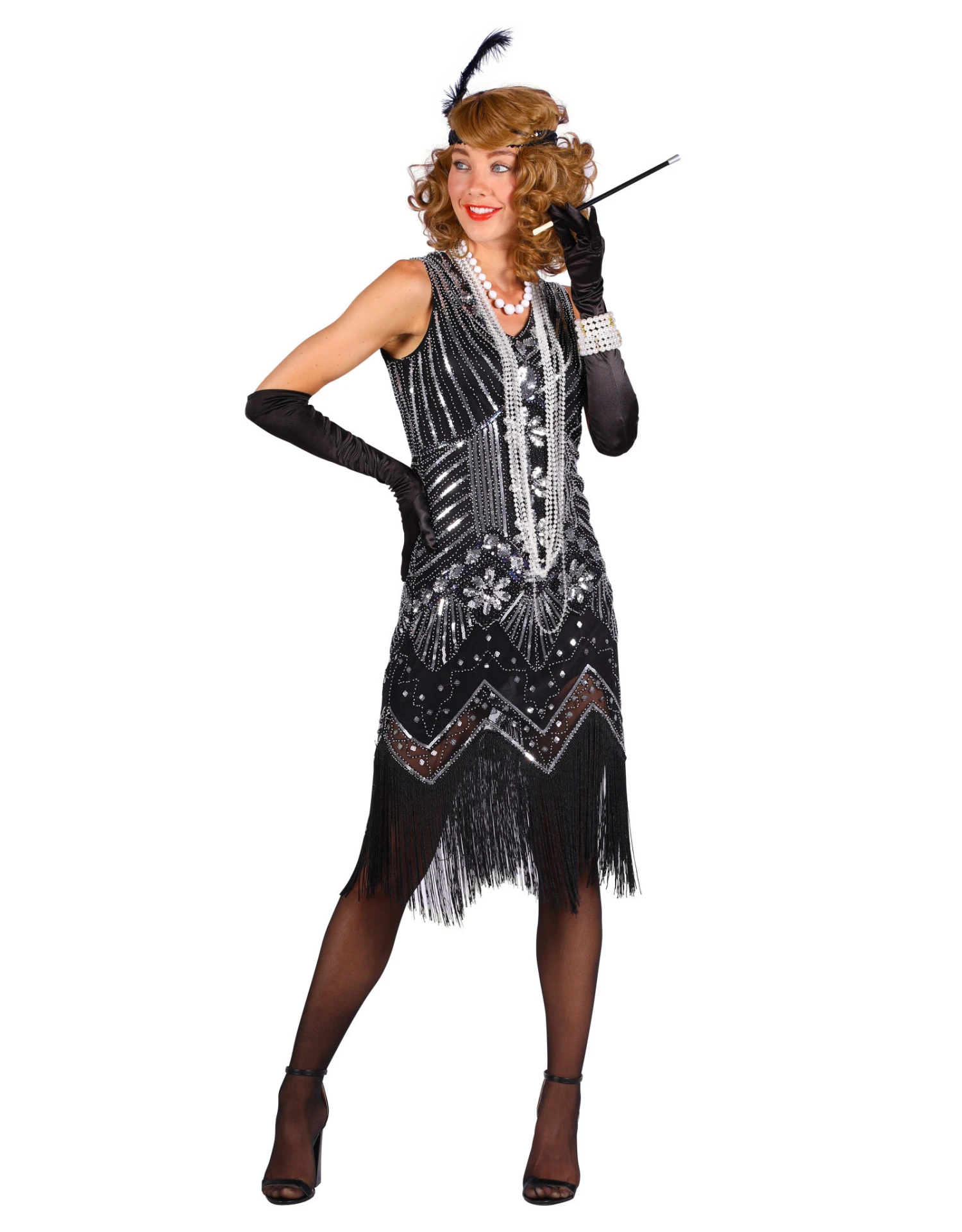 Charleston Jurk Catherine, Zilver 1 Charleston Jurk Catherine, Zilver