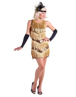 Charleston Jurk Dazzle Me, Goud