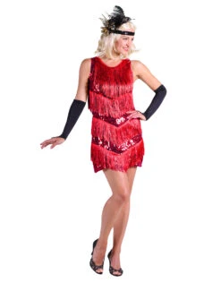 Charleston Jurk Dazzle Me, Rood