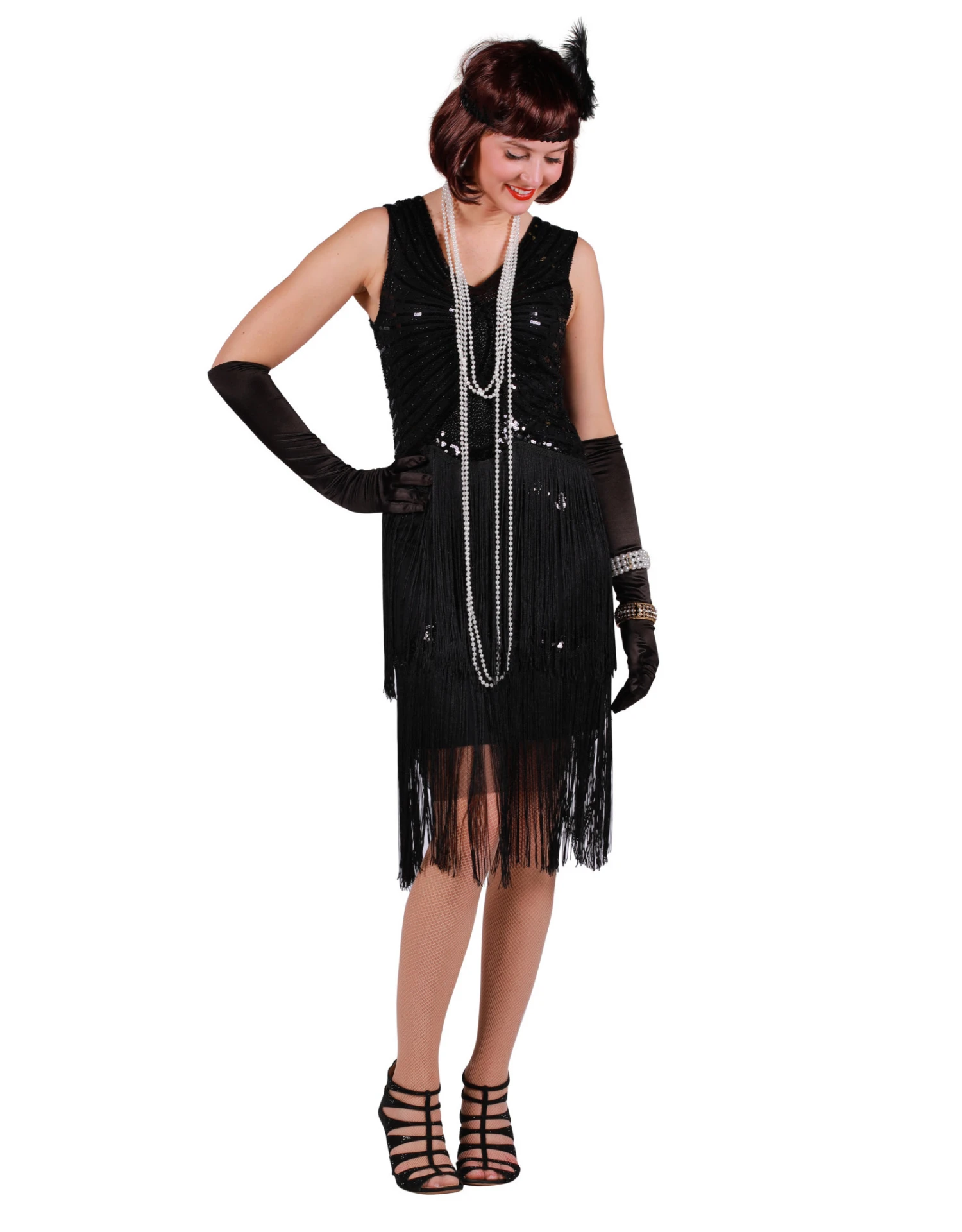 Charleston Jurk Fox, Zwart 1 Charleston Jurk Fox, Zwart
