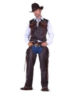 Cowboy Chaps, Bruin -Vakantie Kledingwinkel cowboy chaps bruin 2