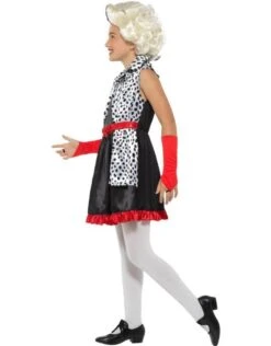 Cruella Kostuum, Zwart/ Wit, Kind -Vakantie Kledingwinkel cruella kostuum zwart wit kind 2