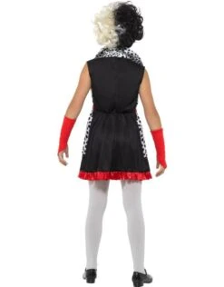 Cruella Kostuum, Zwart/ Wit, Kind -Vakantie Kledingwinkel cruella kostuum zwart wit kind 3