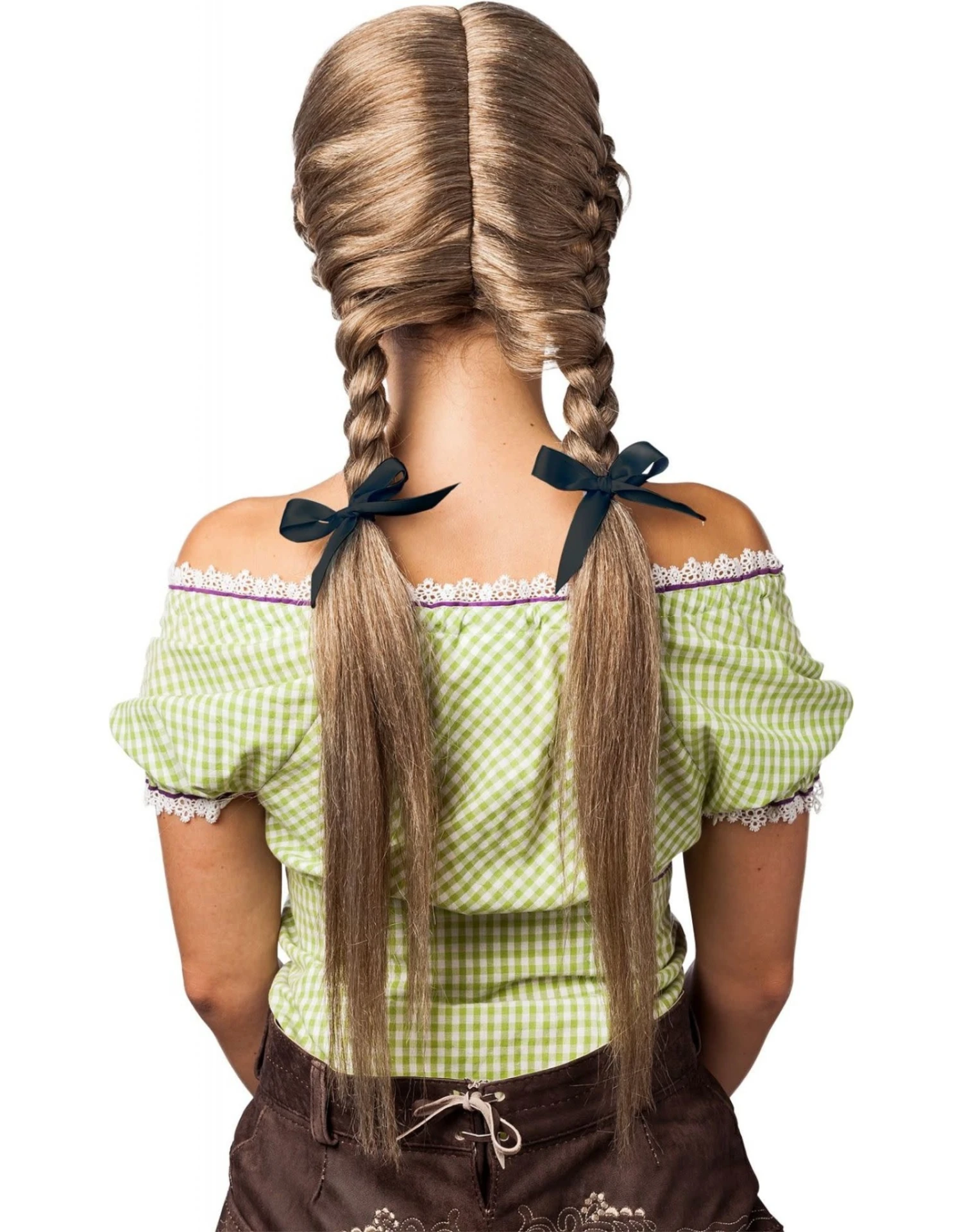 Damespruik Met Gevlochten Staartjes 3 Damespruik Met Gevlochten Staartjes - Afbeelding 3