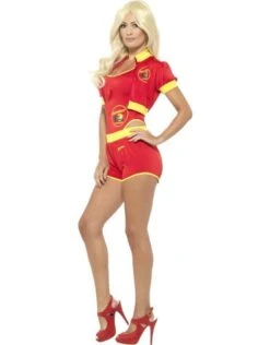 Deluxe Baywatch Kostuum Voor Vrouwen, Rood/Geel
