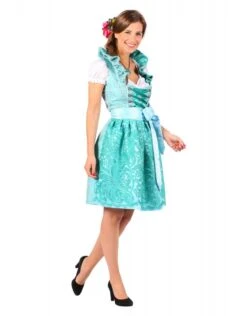 Dirndl Jurk ''Susanne'', Turquoise-Groen -Vakantie Kledingwinkel dirndl jurk susanne turquoise groen 4