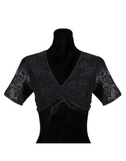 Dirndlblouse "Liene", Zwart