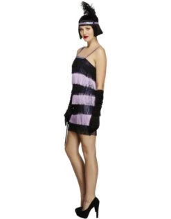 Fever Flapper Charleston Kostuum, Paars -Vakantie Kledingwinkel fever flapper charleston kostuum paars 1