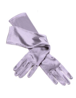 Gala Handschoenen Elastisch 48 Cm Lang, Zilver