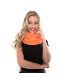 Gebreide Snood Fluor Oranje
