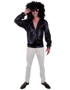 Glitter Disco Blouse Zwart Pailletten