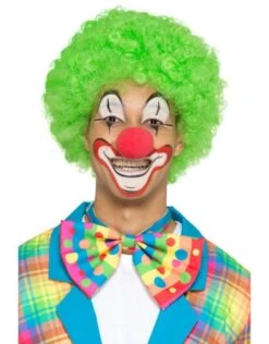 Grote Clown Strik,met Neon Strepen En Stippen.