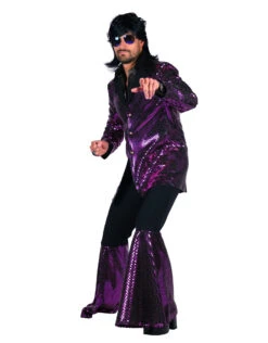 Heren Discokostuum "Studio 54", Paars