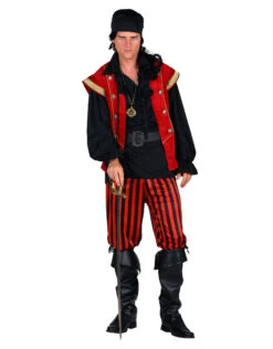 Heren Piratenkostuum "Black Beard", MIx Van Kleuren