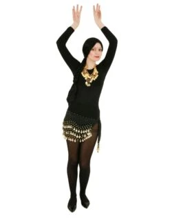 Heupsjaal Met Munten, Zwart