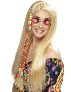 Hippie Party Pruik Blond