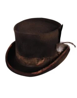 Hoge Hoed ''Used Look'', Bruin -Vakantie Kledingwinkel hoge hoed used look bruin 4