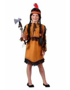 Indiaan Meisje, Bruin -Vakantie Kledingwinkel indiaan meisje bruin 4