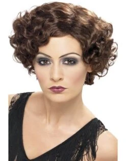 Jaren 20 Flirty Flapper Pruik Bruin