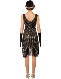 Jaren 20 Jurk, Zwart/Zilver 7 Jaren 20 Jurk, Zwart/Zilver -Vakantie Kledingwinkel jaren 20 jurk zwart zilver 3