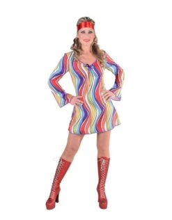 Jaren 70 Jurk, Rainbow Waves