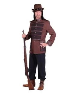 Jas Heer Steampunk ''Socrates'', Bruin -Vakantie Kledingwinkel jas heer steampunk socrates bruin 3