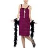 Jazz Flapper Kostuum, Bordeauxrood