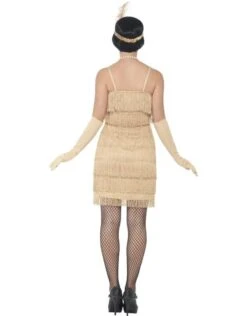 Korte Flapper Charleston Jurk Goud -Vakantie Kledingwinkel korte flapper charleston jurk goud 2