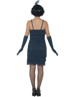 Korte Flapper Charleston Jurk Groen -Vakantie Kledingwinkel korte flapper charleston jurk groen 4