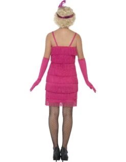 Korte Flapper Charleston Jurk Pink -Vakantie Kledingwinkel korte flapper charleston jurk pink 2