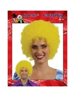 Krullenbol Pruik Felgeel