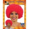 Krullenbol Pruik Felroze