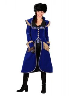 Lange Dames Jas ''Amélie'', Blauw