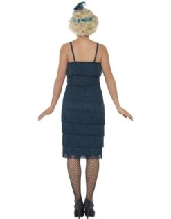 Lange Flapper Charleston Jurk Groen -Vakantie Kledingwinkel lange flapper charleston jurk groen 2