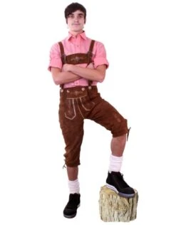 Lederhose Bruin Knee-over