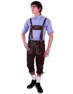 Lederhose Donkerbruin Knee-over -Vakantie Kledingwinkel lederhose donkerbruin knee over 3