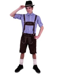 Lederhose Donkerbruin Kort Model -Vakantie Kledingwinkel lederhose donkerbruin kort model 5