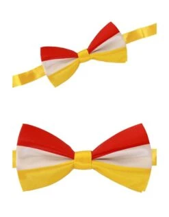 Luxe Strik Rood/wit/geel 12 X 6.5 Cm