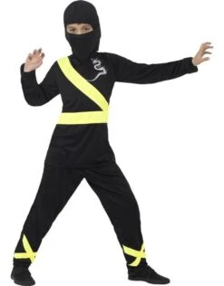 Ninja Assassin Kostuum, Kind, Zwart/Geel