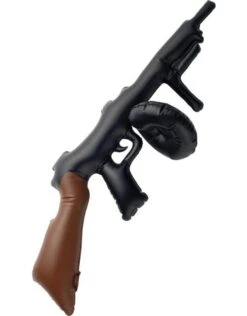 Opblaasbare Tommy Gun, Zwart, 75cm