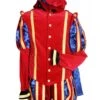 Piet Fluweel Luxe Met Cape "Malaga", Rood-Blauw