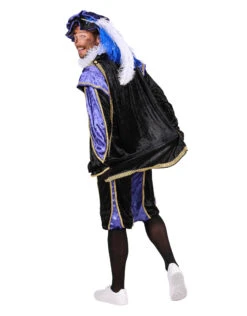 Piet Velours De Panne Met Cape "Bilbao", Paars-Zwart -Vakantie Kledingwinkel piet velours de panne met cape bilbao paars zwart 2