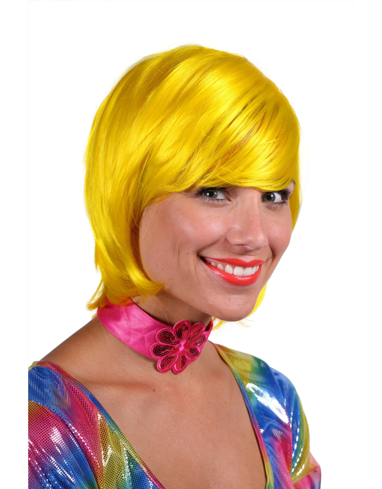 Pruik Luxe Larissa, Geel 1 Pruik Luxe Larissa, Geel