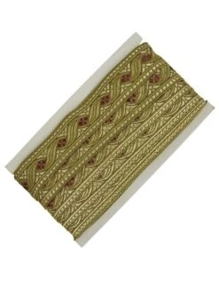 Sintband Klassiek Goud/Rood (meter) -Vakantie Kledingwinkel sintband klassiek goud rood meter 2